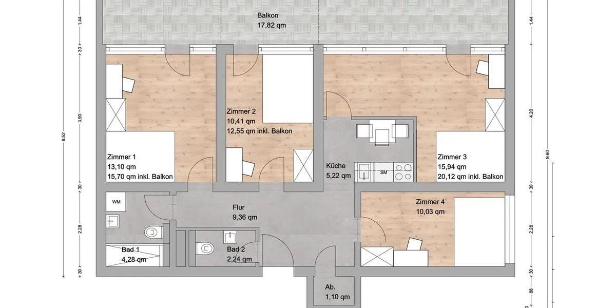 Etagenwohnung Erlangen Alterlangen - 4 Zimmer, 20 m&sup2;, 509&euro; | Angebot:26630843