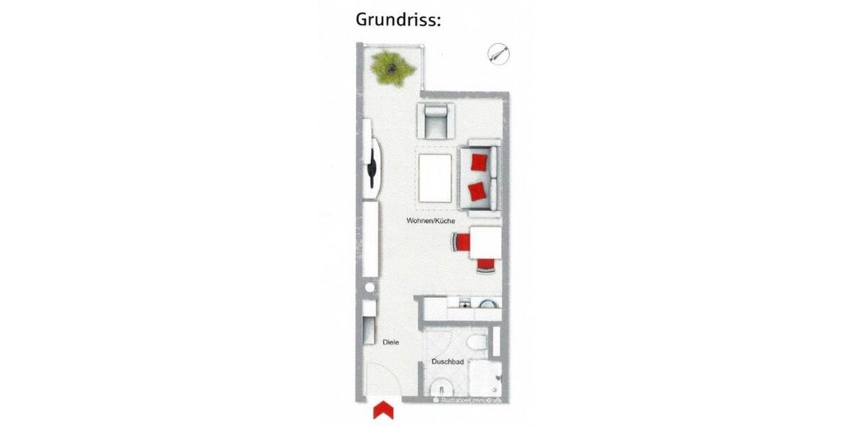 Etagenwohnung Nürnberg Almoshof - 1 Zimmer, 27 m&sup2;, 102.000&euro; | Angebot:27279458