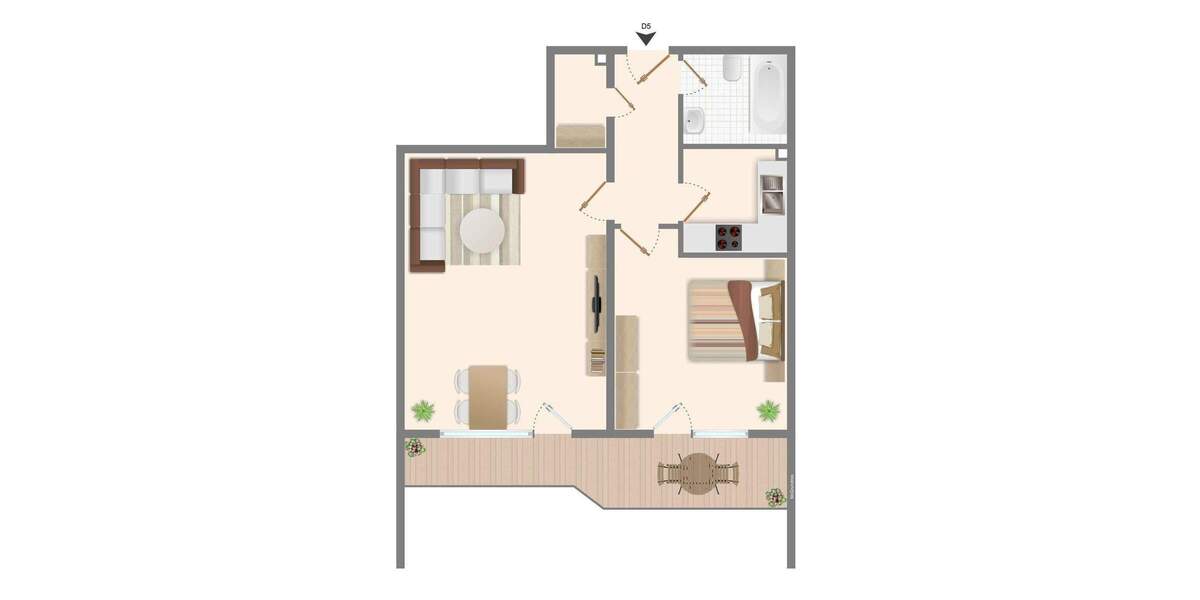 Etagenwohnung Fürth Burgfarrnbach - 2 Zimmer, 57 m&sup2;, 229.050&euro; | Angebot:25928003