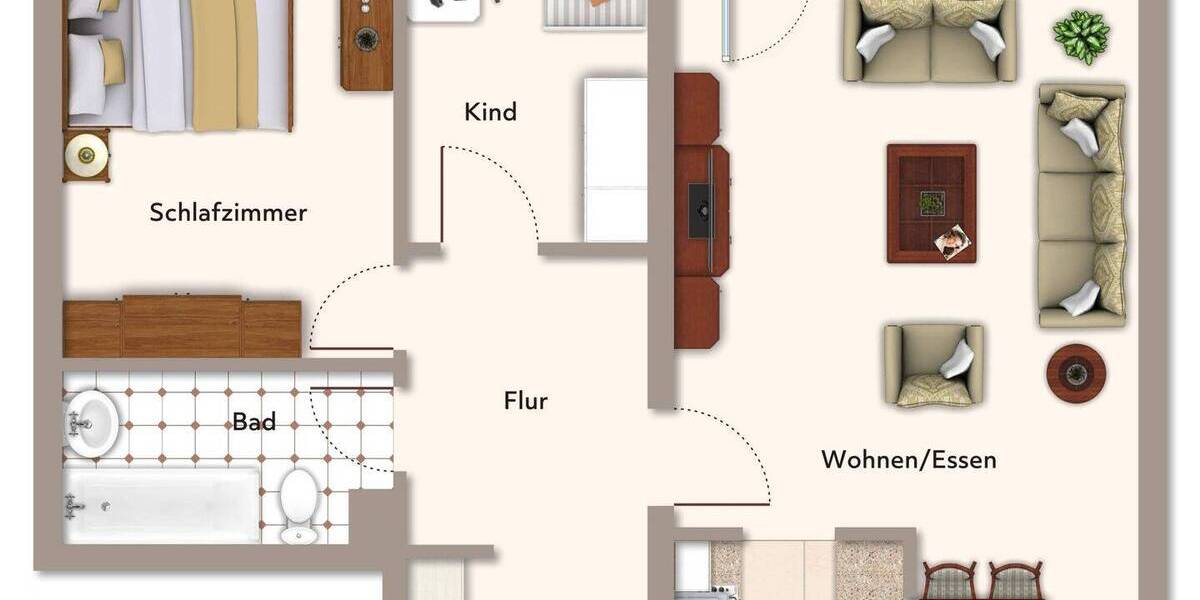 Etagenwohnung Erlangen Büchenbach - 3 Zimmer, 67 m&sup2;, 180.000&euro; | Angebot:26486400