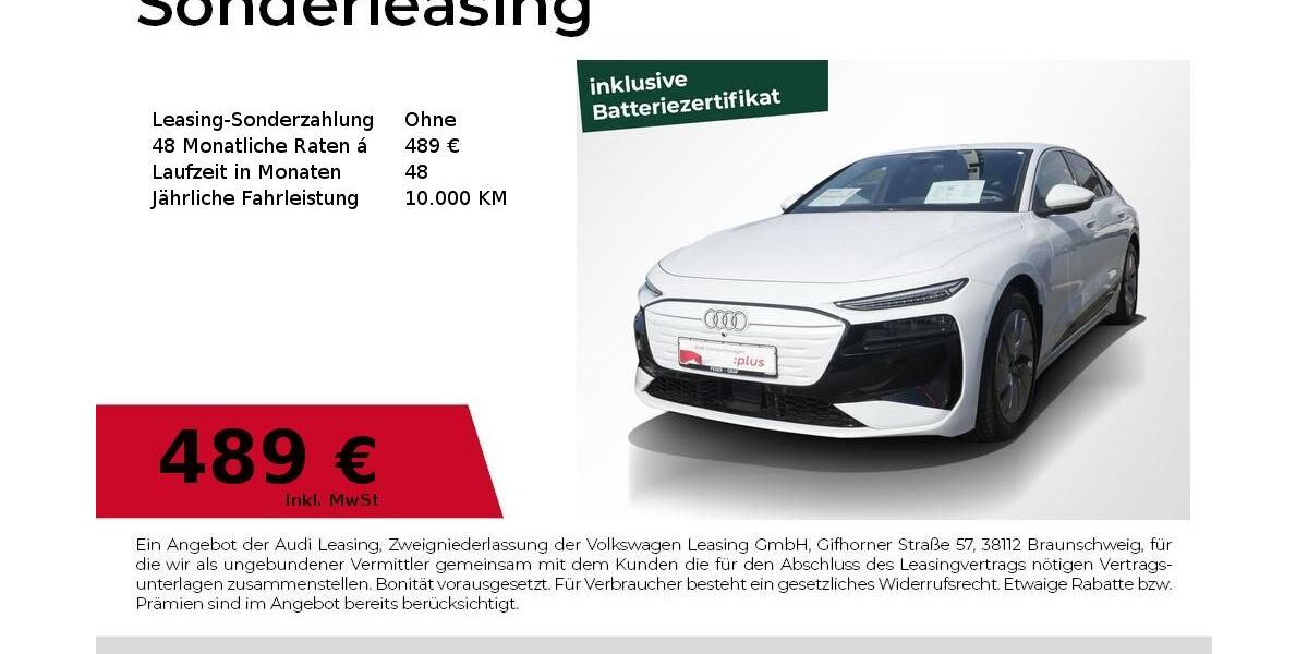 Audi A6 e-tron 4.706 km 55.780 &euro; Erlangen 91058