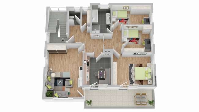 Etagenwohnung Roßtal OT Clarsbach Clarsbach - 4 Zimmer, 114 m&sup2;, 970&euro; | Angebot:27658708