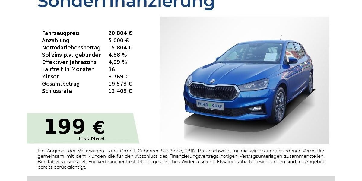Skoda Fabia 43.550 km 20.430 &euro; Lauf an der Pegnitz 91207