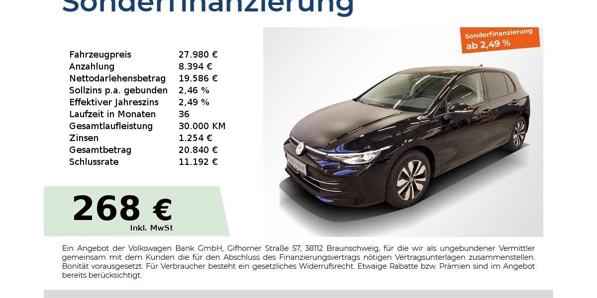 VW Golf 25.109 km 27.980 &euro; Fürth 90763