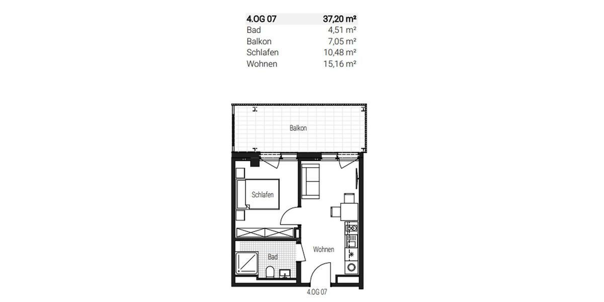 Etagenwohnung Nürnberg Gibitzenhof - 2 Zimmer, 37 m&sup2;, 846&euro; | Angebot:25350313