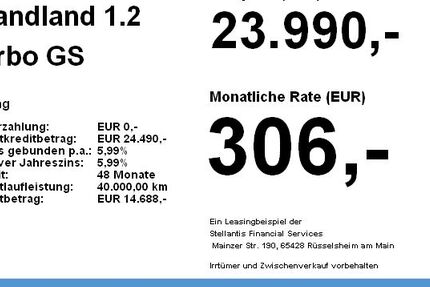 Opel Grandland (X) 16.798 km 23.990 &euro; Fürth 90765