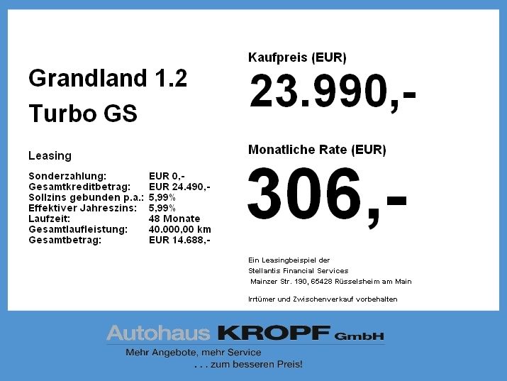 Opel Grandland (X) 16.798 km 23.990 &euro; Fürth 90765