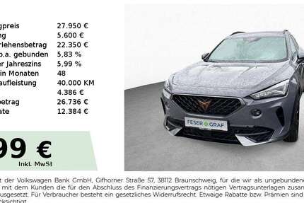 Cupra Formentor 36.200 km 27.950 &euro; Schwabach 91126