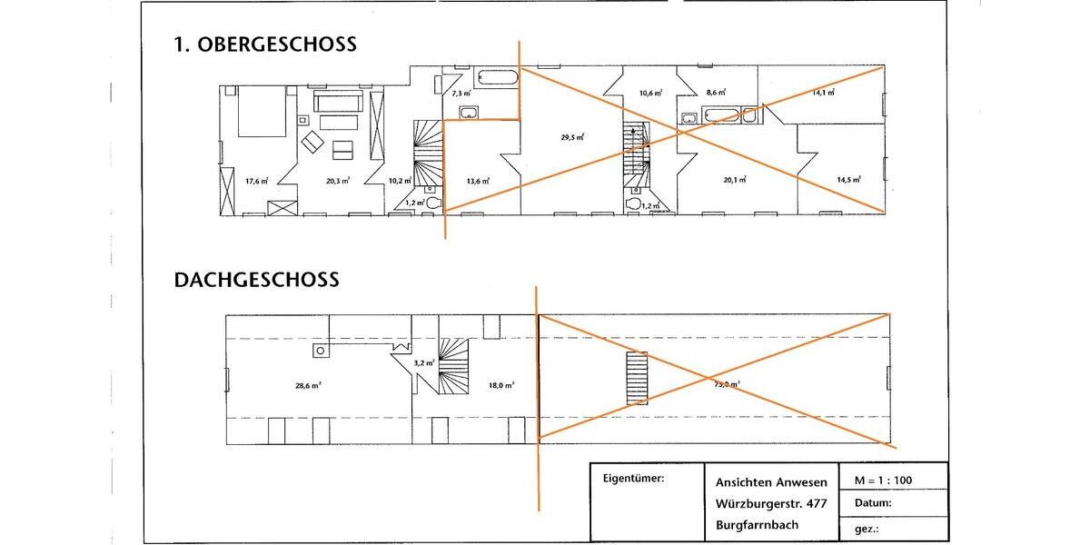 Etagenwohnung Fürth Atzenhof - 5 Zimmer, 145 m&sup2;, 1.380&euro; | Angebot:27596821
