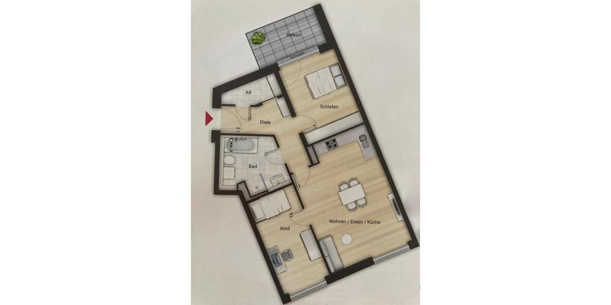 Etagenwohnung Nürnberg Gibitzenhof - 3 Zimmer, 79 m&sup2;, 1.450&euro; | Angebot:25964165