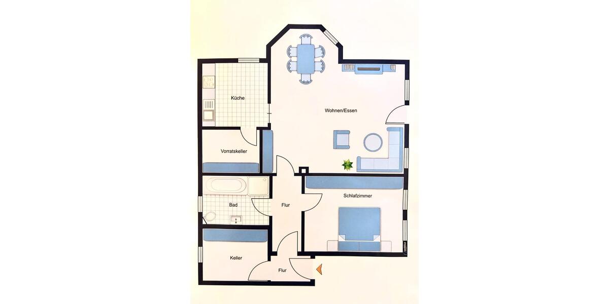 Etagenwohnung Emskirchen - 2 Zimmer, 80 m&sup2;, 750&euro; | Angebot:25934680
