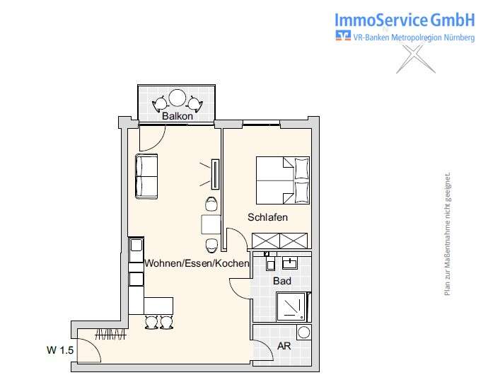 Etagenwohnung Nürnberg Herrnhütte - 2 Zimmer, 69 m&sup2;, 411.044&euro; | Angebot:12638586