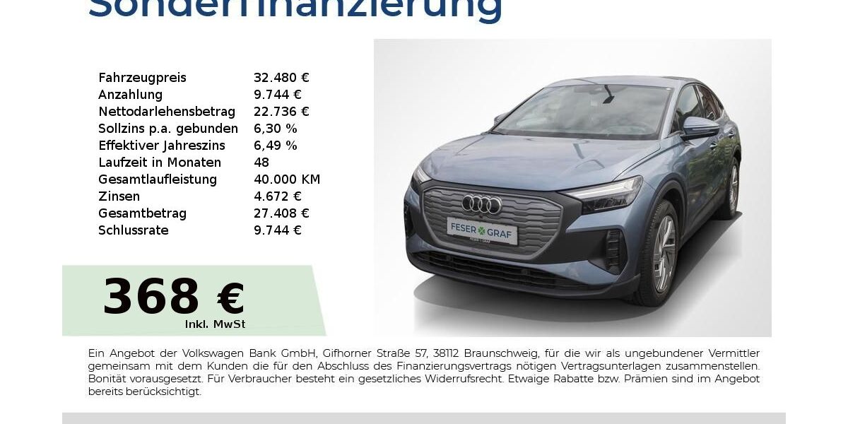 Audi Q4 e-tron 52.600 km 32.480 &euro; Höchstadt an der Aisch 91315