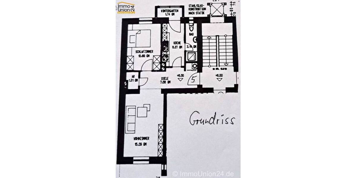 Etagenwohnung Nürnberg Gibitzenhof - 2 Zimmer, 46 m&sup2;, 169.000&euro; | Angebot:25996146