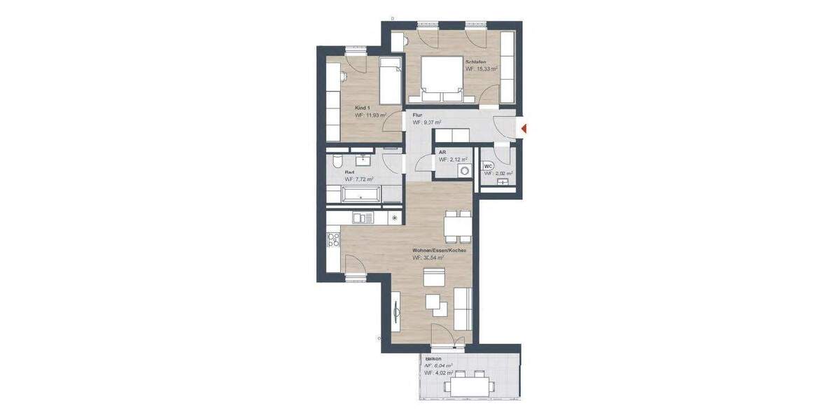 Terrassenwohnung Röthenbach an der Pegnitz Röthenbach - 2 Zimmer, 83 m&sup2;, 492.964&euro; | Angebot:25736159