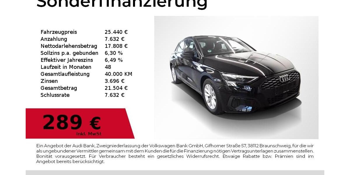Audi A3 28.900 km 25.440 &euro; Nürnberg 90411