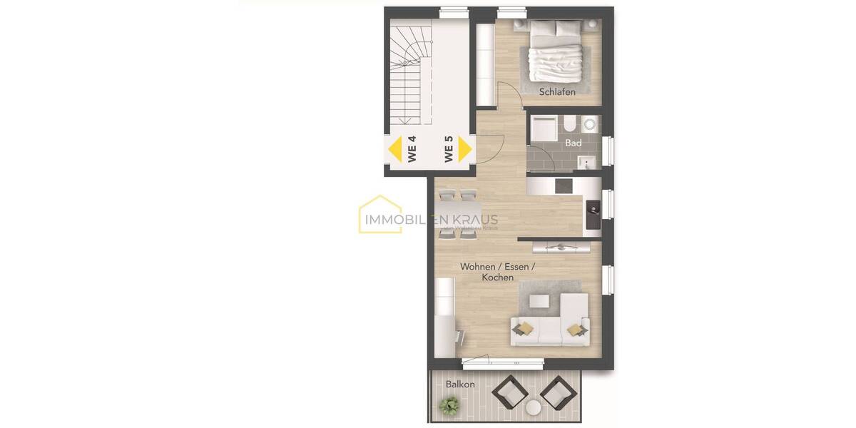 Etagenwohnung Erlangen / Bruck Bruck - 2 Zimmer, 57 m&sup2;, 1.120&euro; | Angebot:26572680