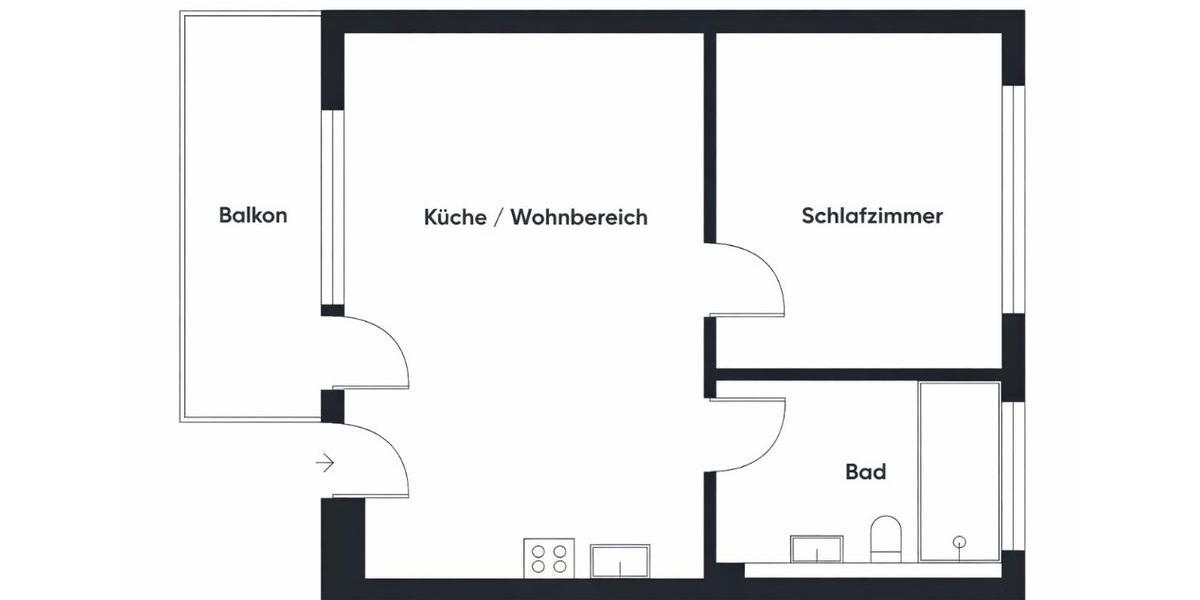 Etagenwohnung Cadolzburg - 2 Zimmer, 54 m&sup2;, 269.000&euro; | Angebot:25824707
