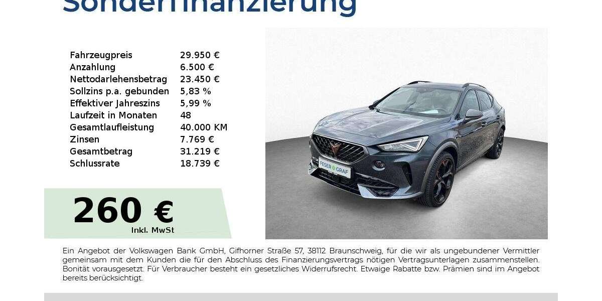 Cupra Formentor 25.100 km 29.950 &euro; Schwabach 91126
