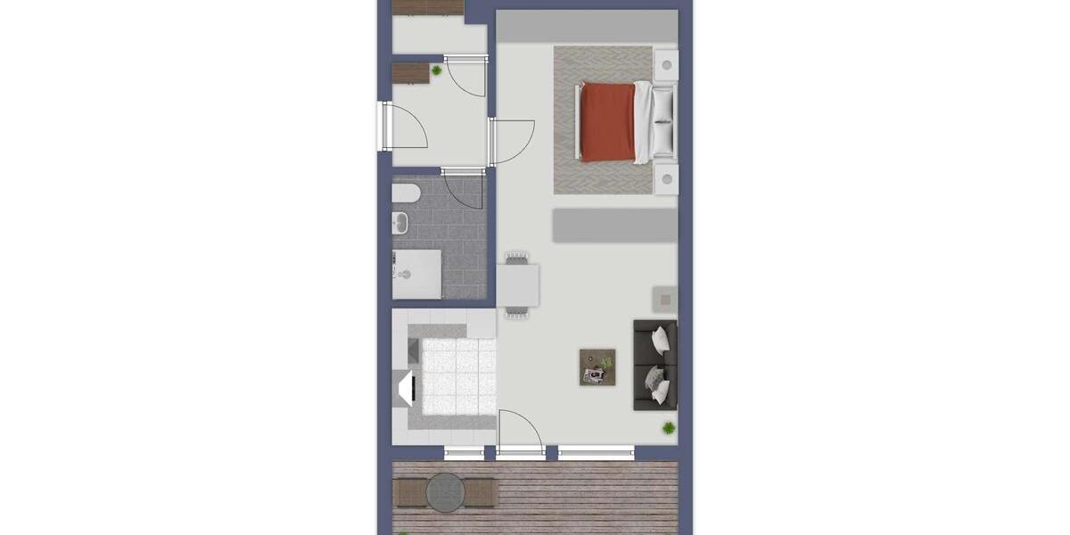 Dachgeschoßwohnung Erlangen Am Anger - 1 Zimmer, 45 m&sup2;, 770&euro; | Angebot:23782248