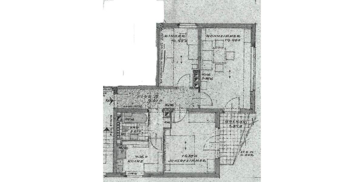 Etagenwohnung Nürnberg St Leonhard - 3 Zimmer, 70 m&sup2;, 900&euro; | Angebot:25671638