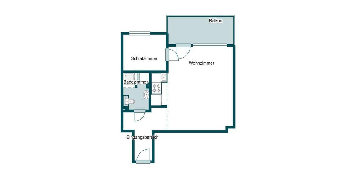 Etagenwohnung Nürnberg Maxfeld - 1 Zimmer, 44 m&sup2;, 215.000&euro; | Angebot:26596249